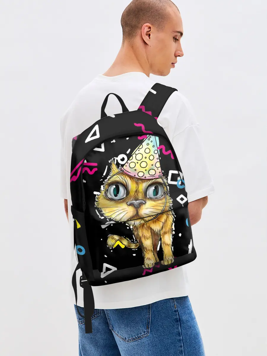 Рюкзак джинсовый / Котик