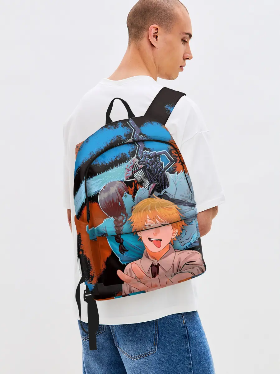 Рюкзак джинсовый / Дэндзи и Макима