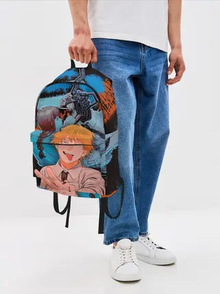 Рюкзак джинсовый / Дэндзи и Макима