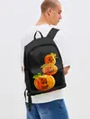 Рюкзак джинсовый / Хэллоуин смешные тыквы