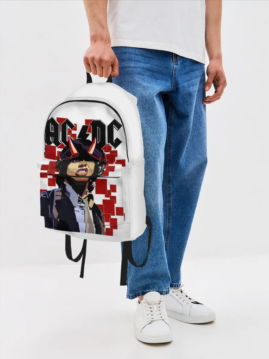 Рюкзак джинсовый / AC/DC Ангус Янг