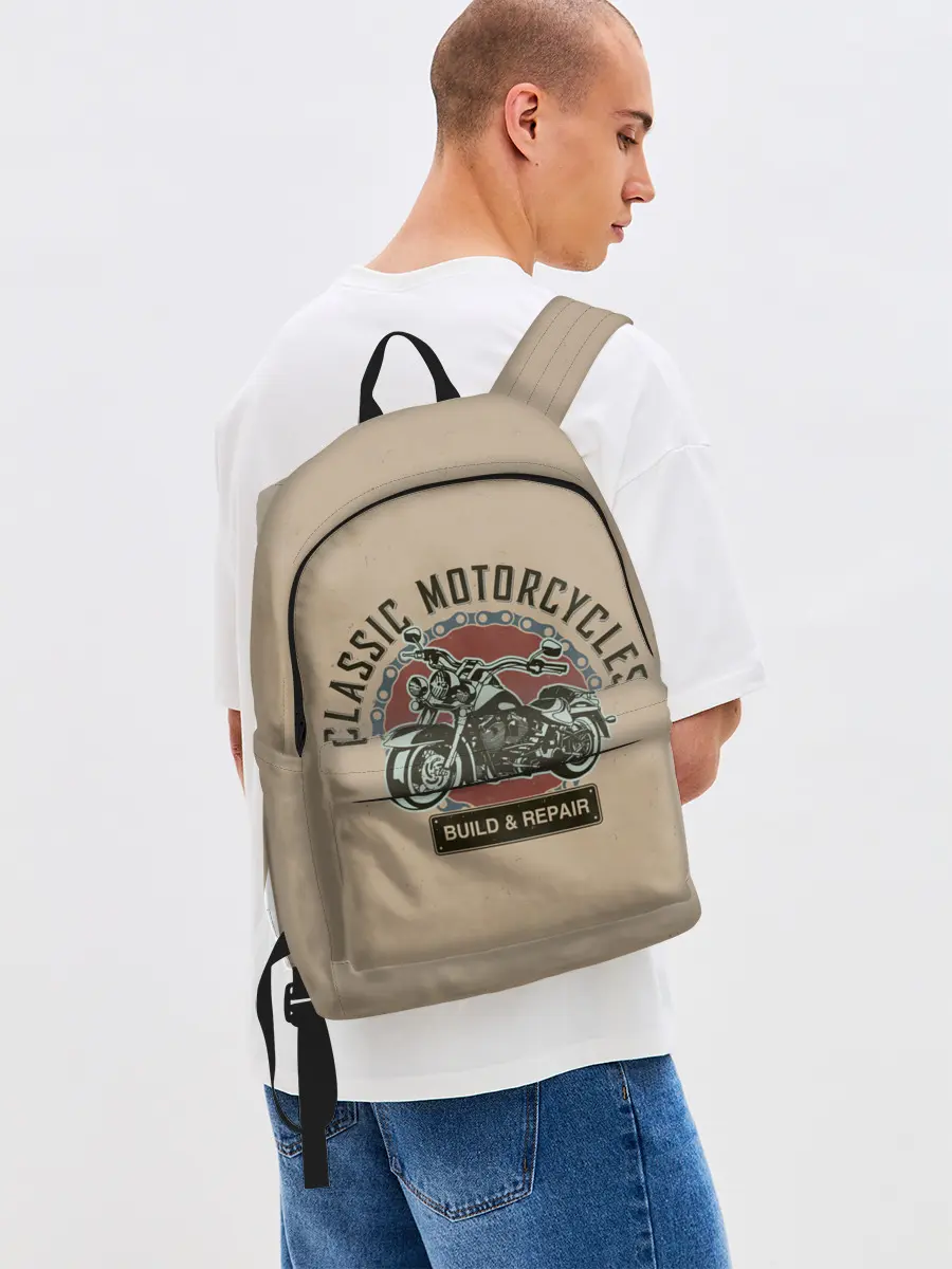 Рюкзак джинсовый / Классические мотоцклы