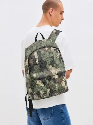 Рюкзак джинсовый / Камуфляж из матрёшек