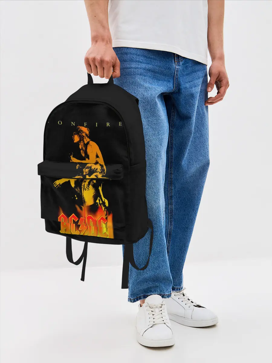 Рюкзак джинсовый / Bonfire AC/DC