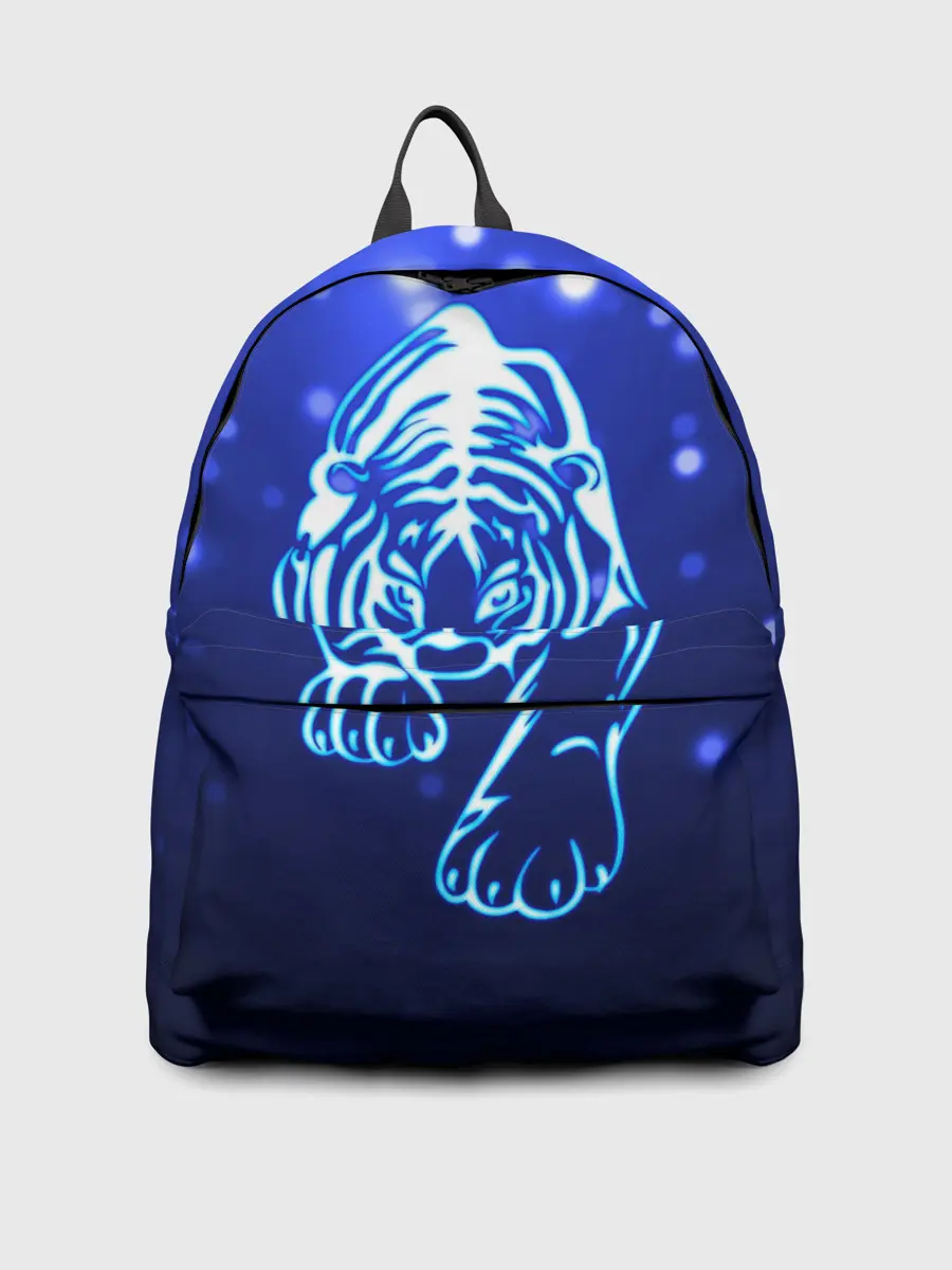 Рюкзак джинсовый / Неоновый тигр