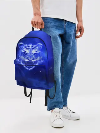 Рюкзак джинсовый / Космический тигр