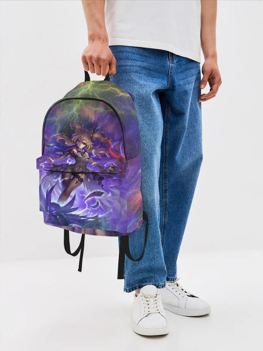 Рюкзак джинсовый / Ифрит | Геншин Импакт