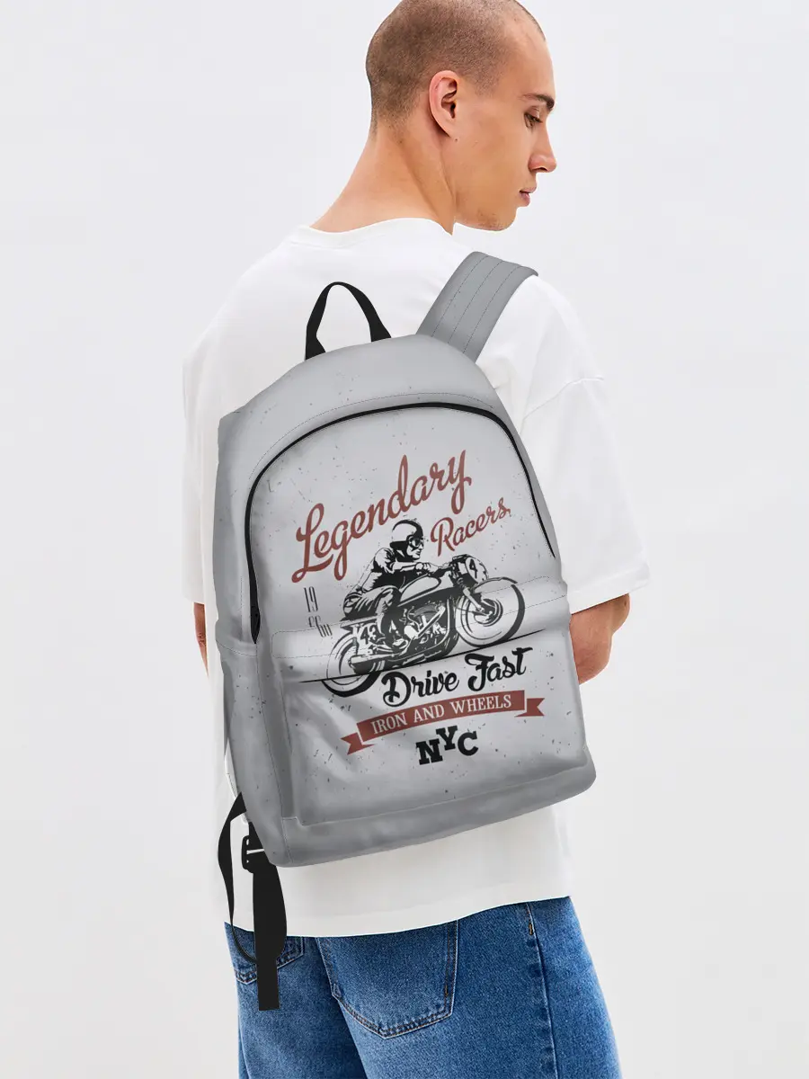 Рюкзак джинсовый / Легендарный гонщик