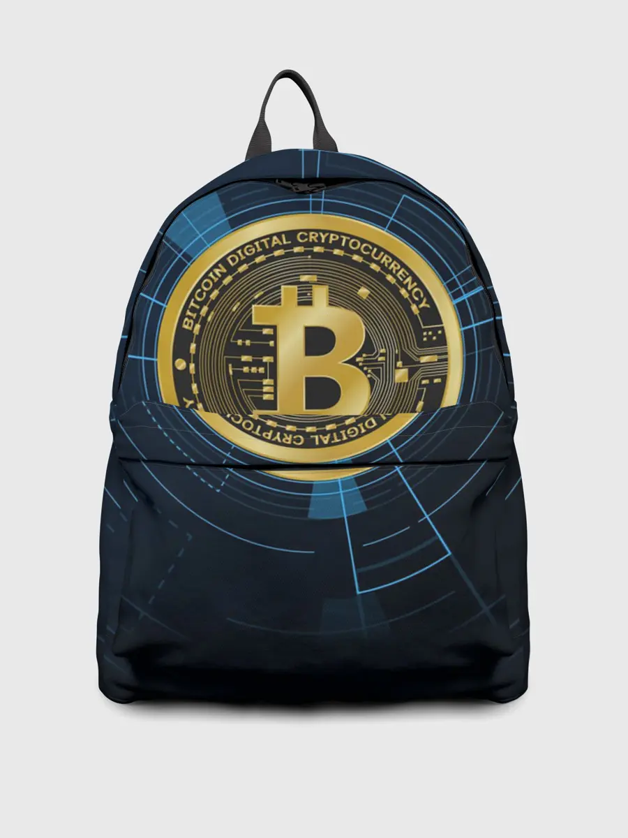 Рюкзак джинсовый / BITCOIN ВАЛЮТА
