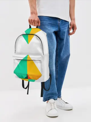 Рюкзак джинсовый / Треугольники