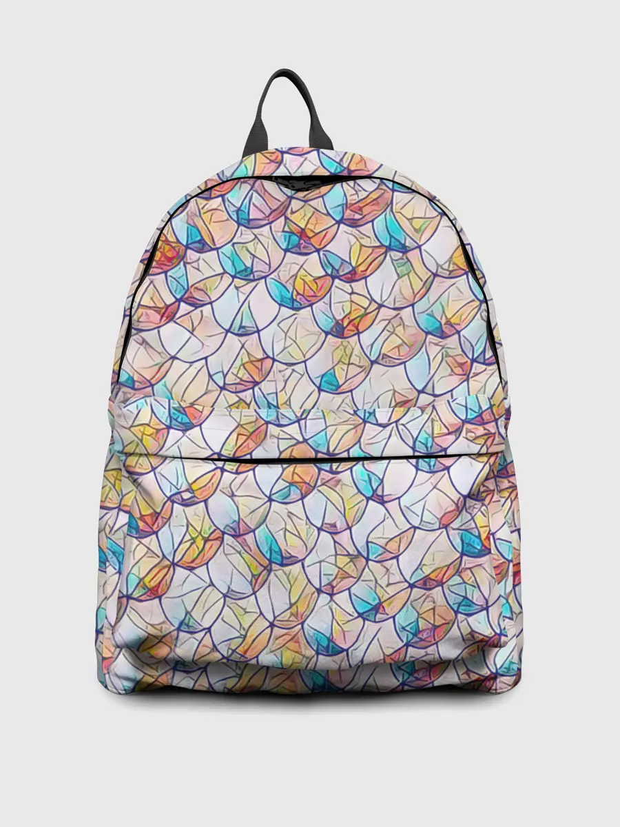 Рюкзак джинсовый / Разноцветная чешуя