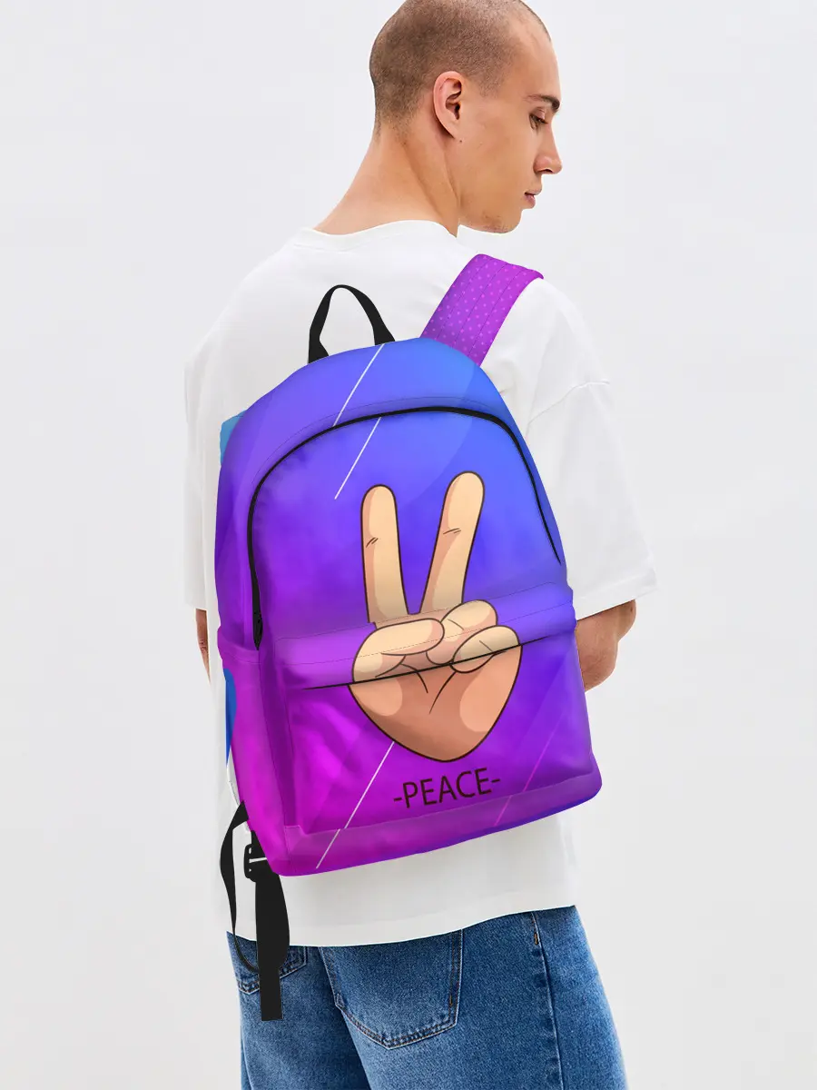 Рюкзак джинсовый / ВСЕМ МИР | PEACE