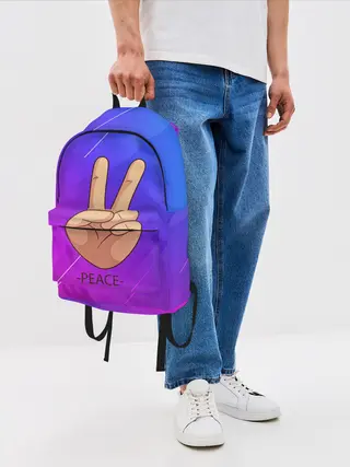 Рюкзак джинсовый / ВСЕМ МИР | PEACE