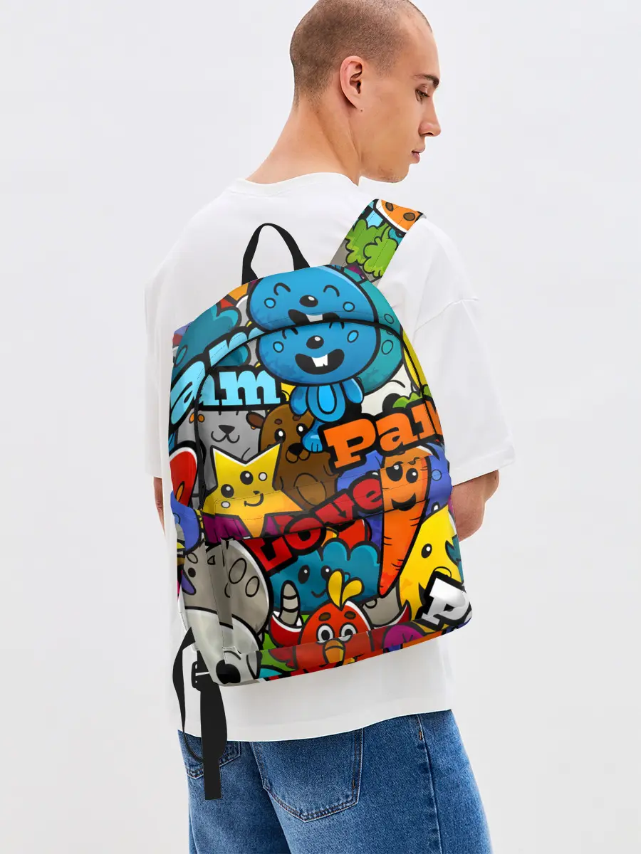 Рюкзак джинсовый / LOVE | PEACE | PARTY