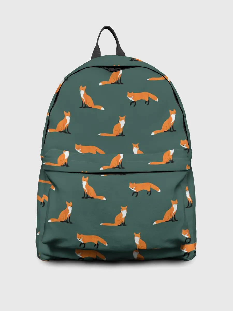 Рюкзак джинсовый / Лисы паттерн