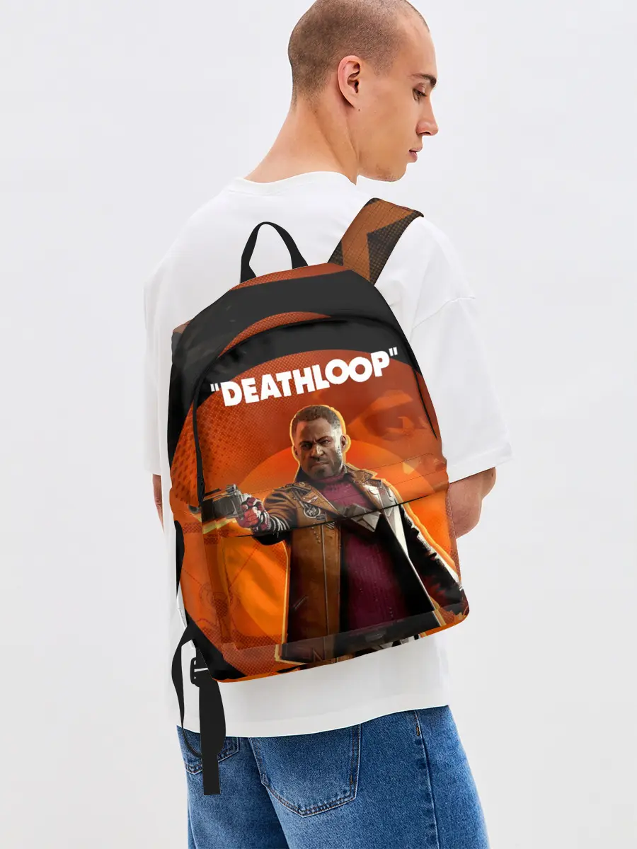 Рюкзак джинсовый / Кольт на фоне Джулианны