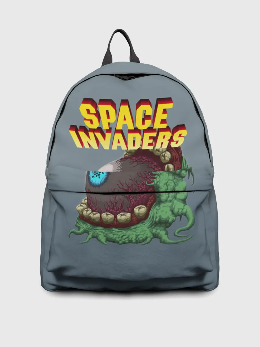 Рюкзак джинсовый / Boss | Space Invaders | Old game
