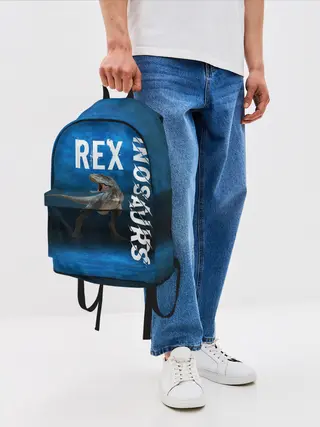 Рюкзак джинсовый / Dinosaurs Rex 3D
