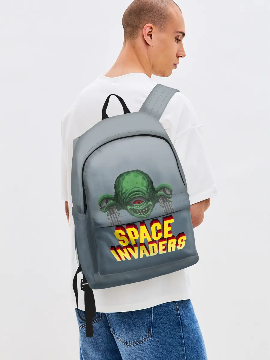 Рюкзак джинсовый / Space Invaders | Old game