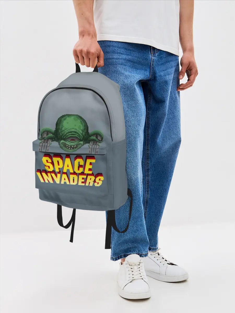Рюкзак джинсовый / Space Invaders | Old game