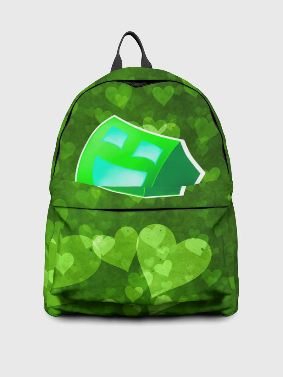 Рюкзак джинсовый / Geometry Dash | Green Love