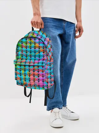 Рюкзак джинсовый / POP IT | Взрыв Красок