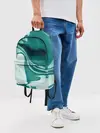Рюкзак джинсовый / красочный зелёный развод