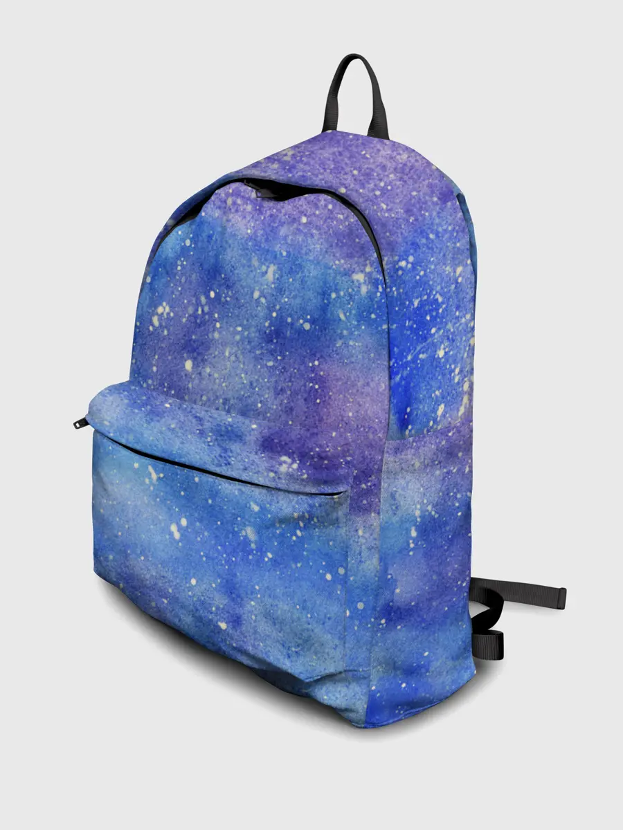 Рюкзак джинсовый / Акварельные разводы и брызги красок