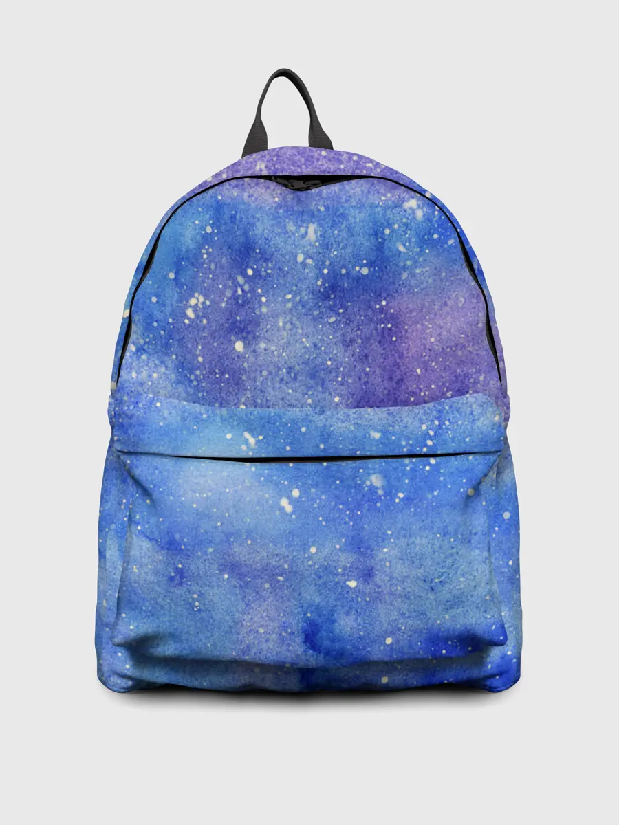 Рюкзак джинсовый / Акварельные разводы и брызги красок