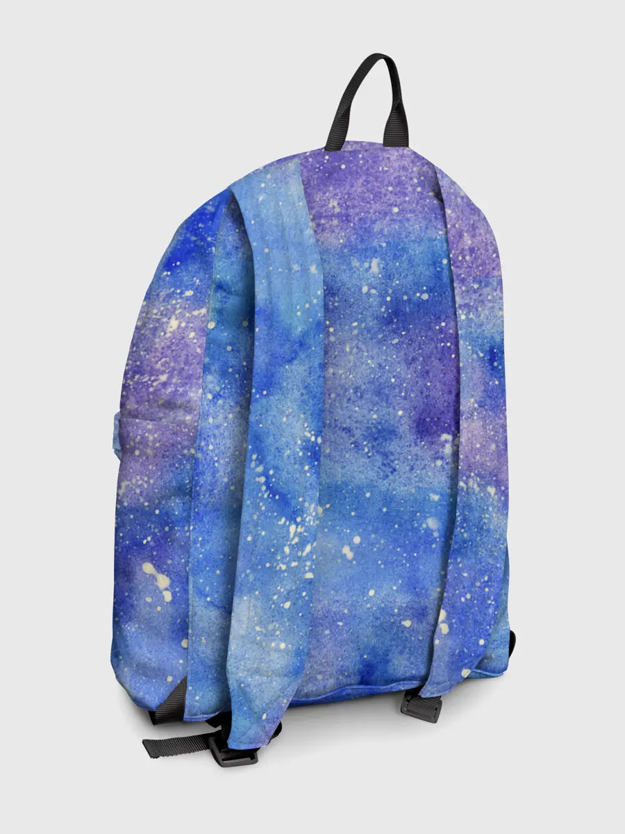 Рюкзак джинсовый / Акварельные разводы и брызги красок