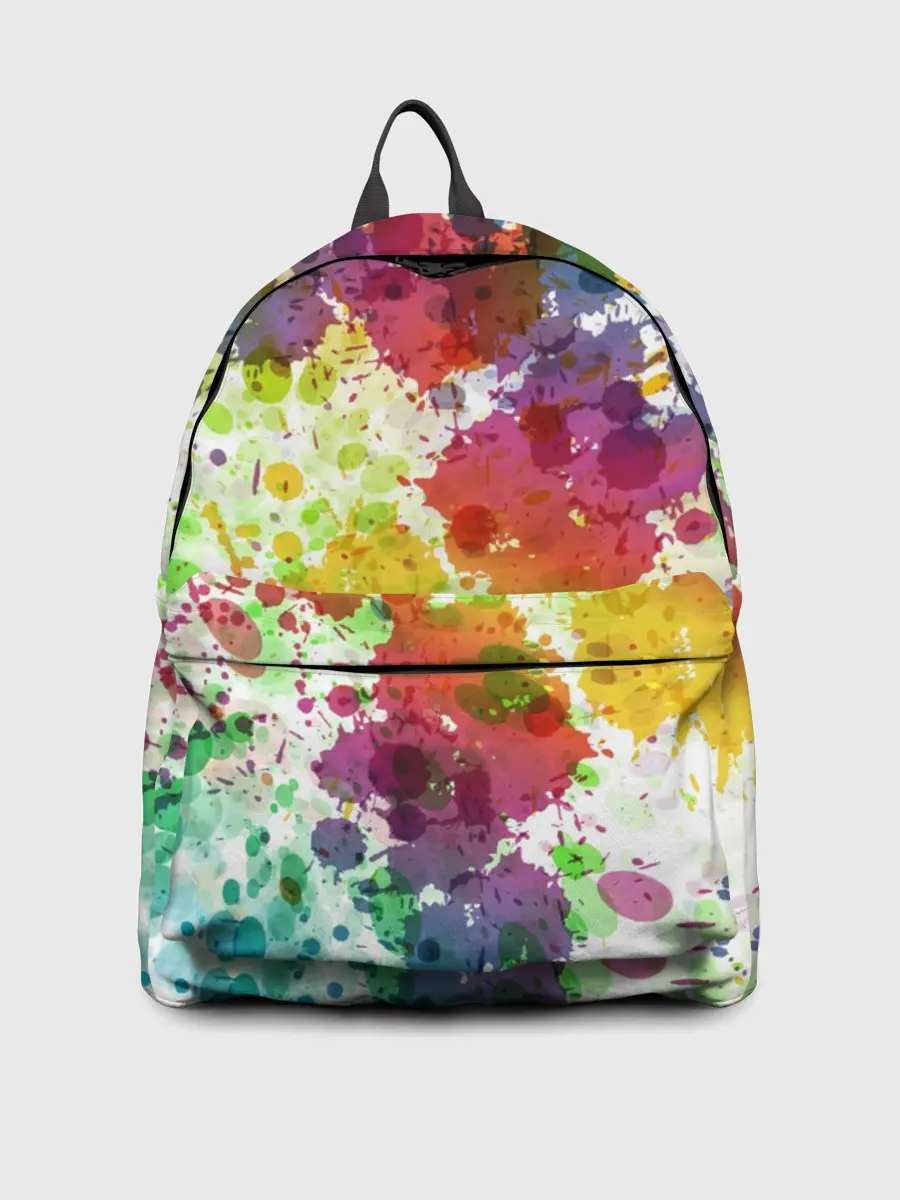 Рюкзак джинсовый / Красно-жёлтые пятна