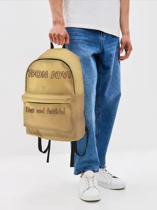 Рюкзак джинсовый / Live and Faithful - Bon Jovi