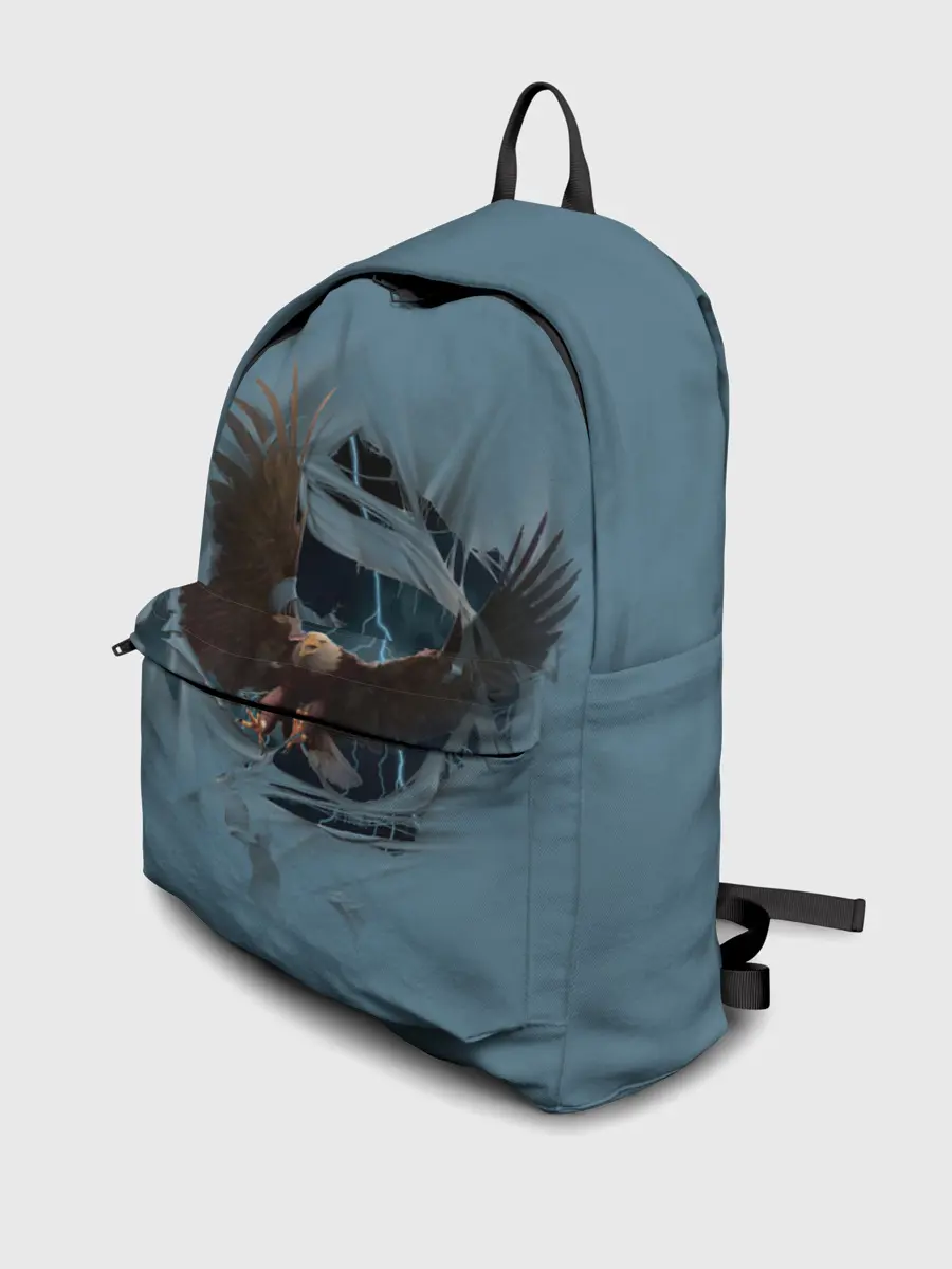 Рюкзак джинсовый / ОРЕЛ СКВОЗЬ ТКАНЬ