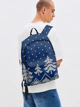 Рюкзак джинсовый / Зимняя ночь