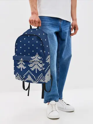 Рюкзак джинсовый / Зимняя ночь