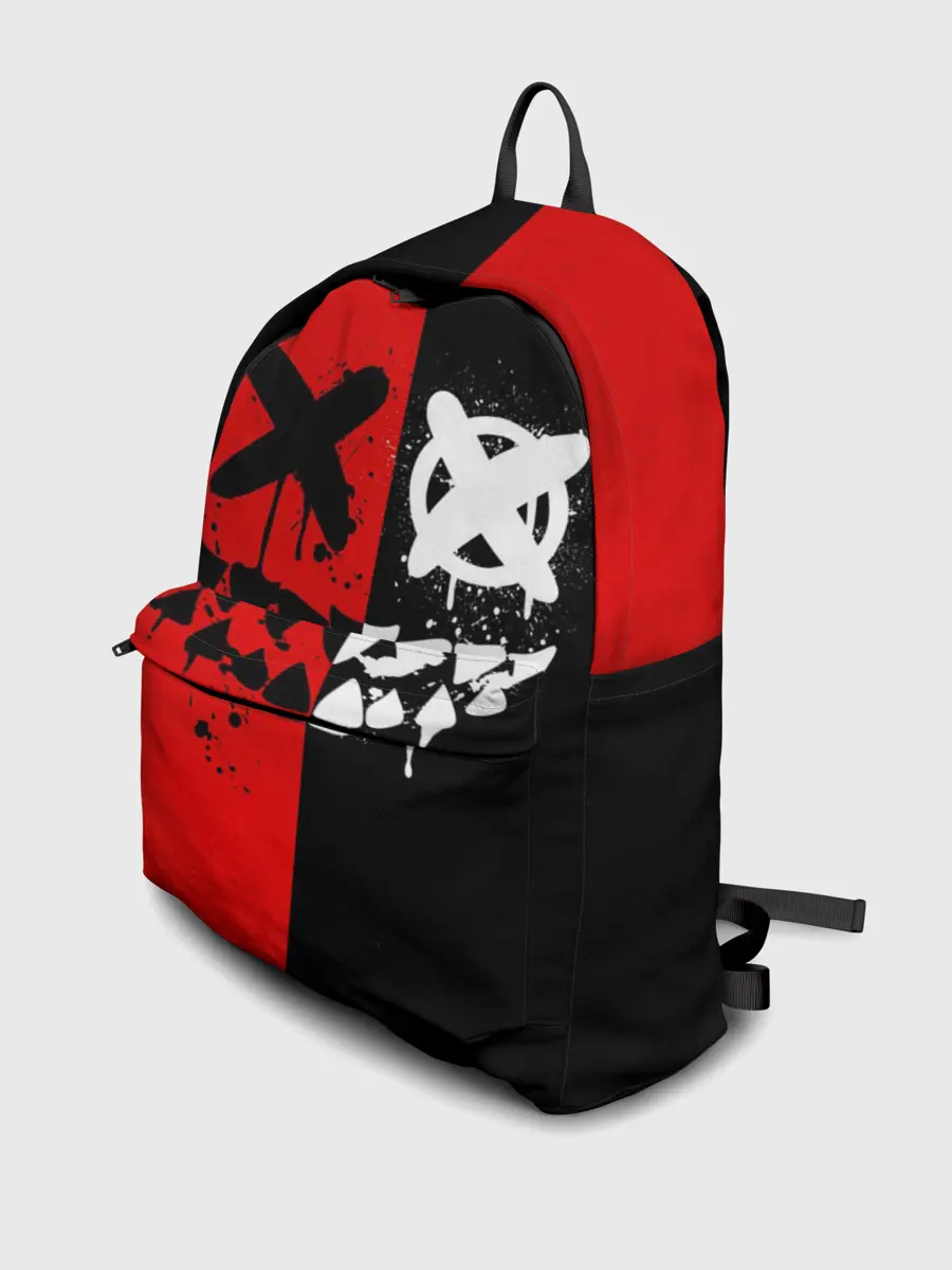 Рюкзак джинсовый / Smail Black and red