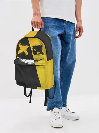 Рюкзак джинсовый / Yellow and Black Emoji