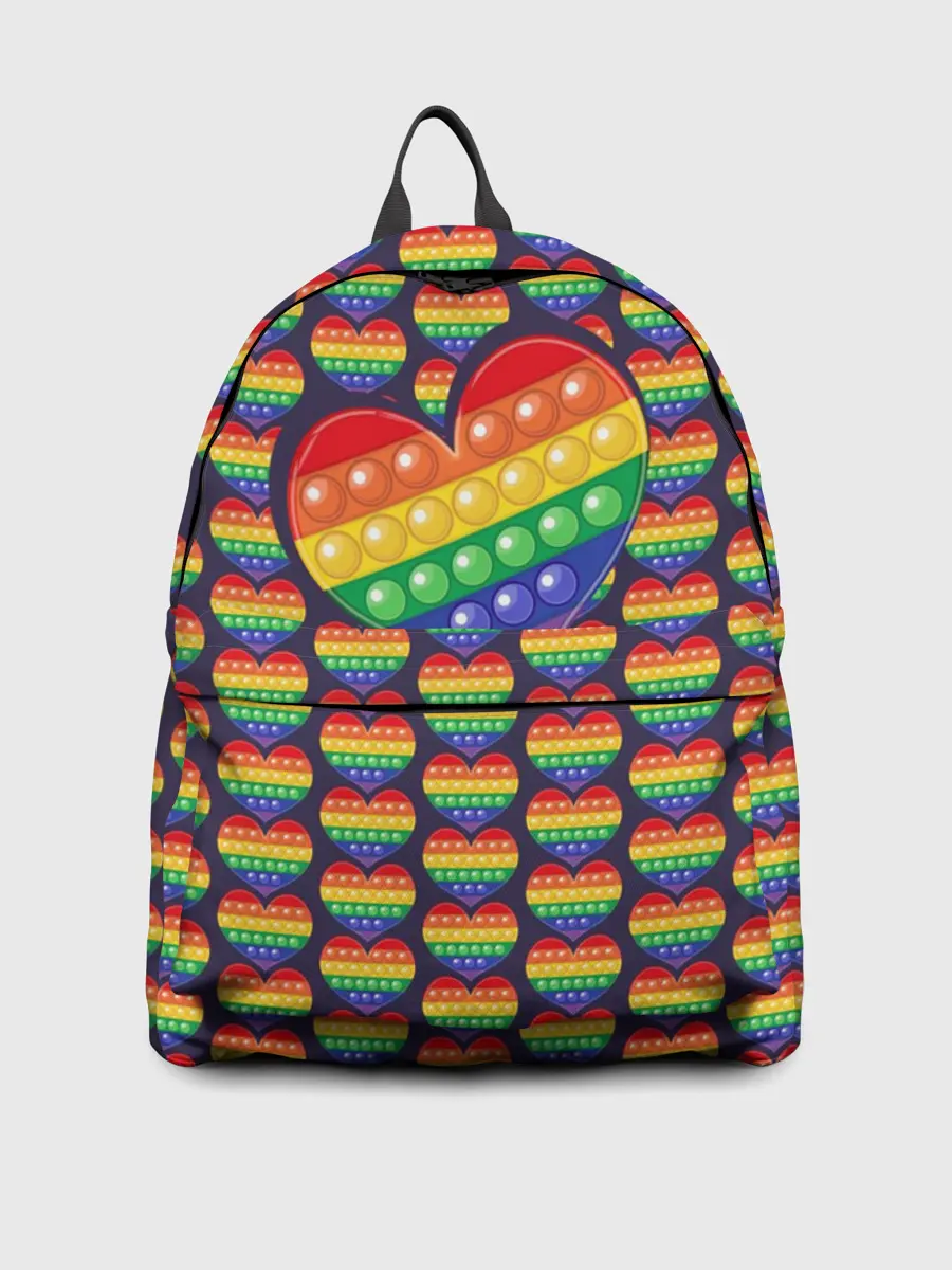 Рюкзак джинсовый / Большое сердце ПОП-ИТа