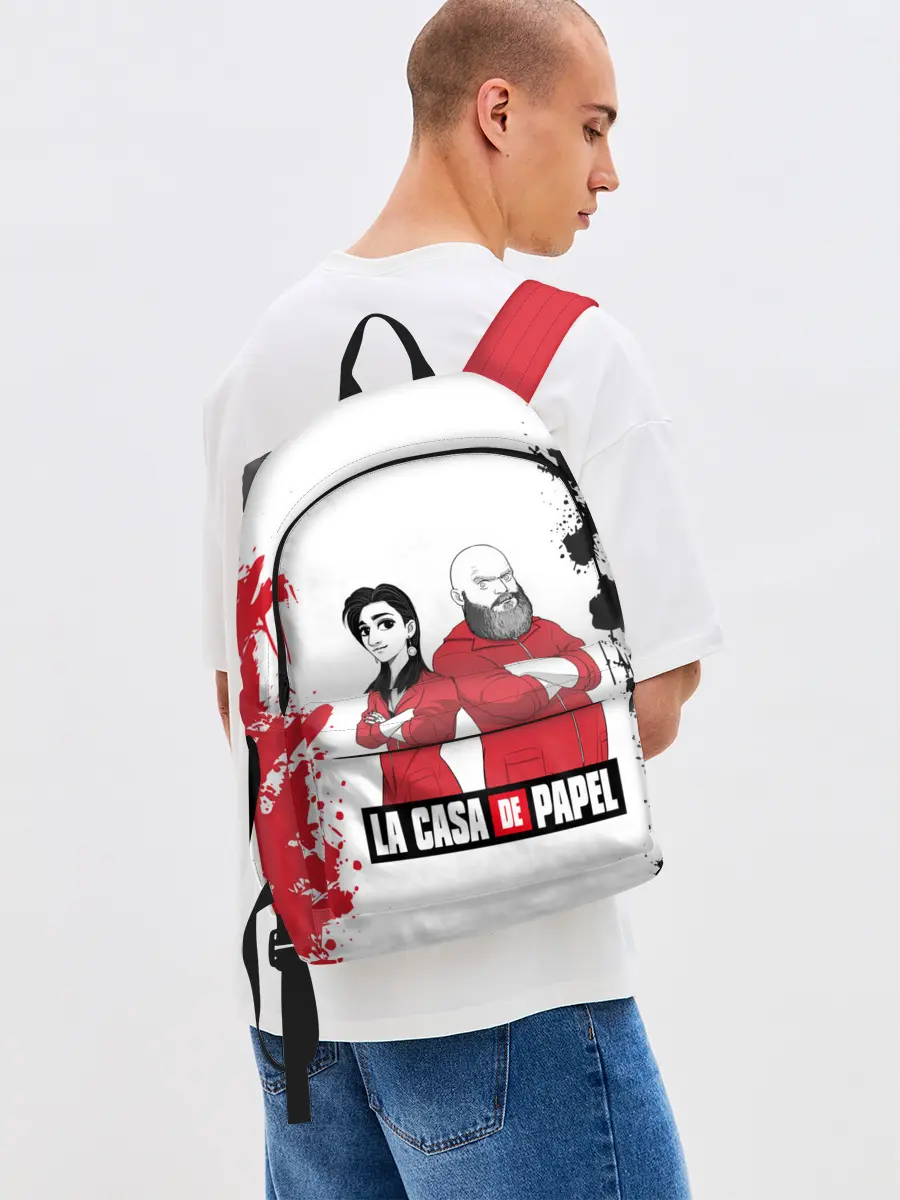 Рюкзак джинсовый / Nairobi | Helsinki | La Casa de Papel