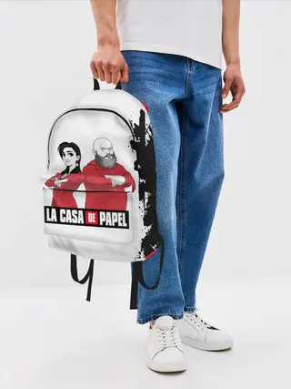 Рюкзак джинсовый / Nairobi | Helsinki | La Casa de Papel