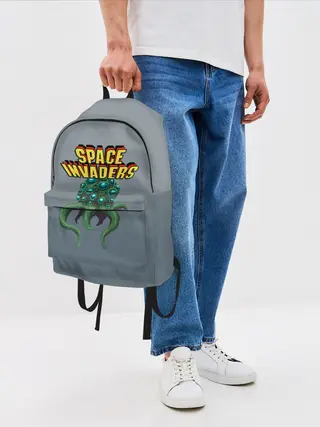 Рюкзак джинсовый / Space Invaders | Old game