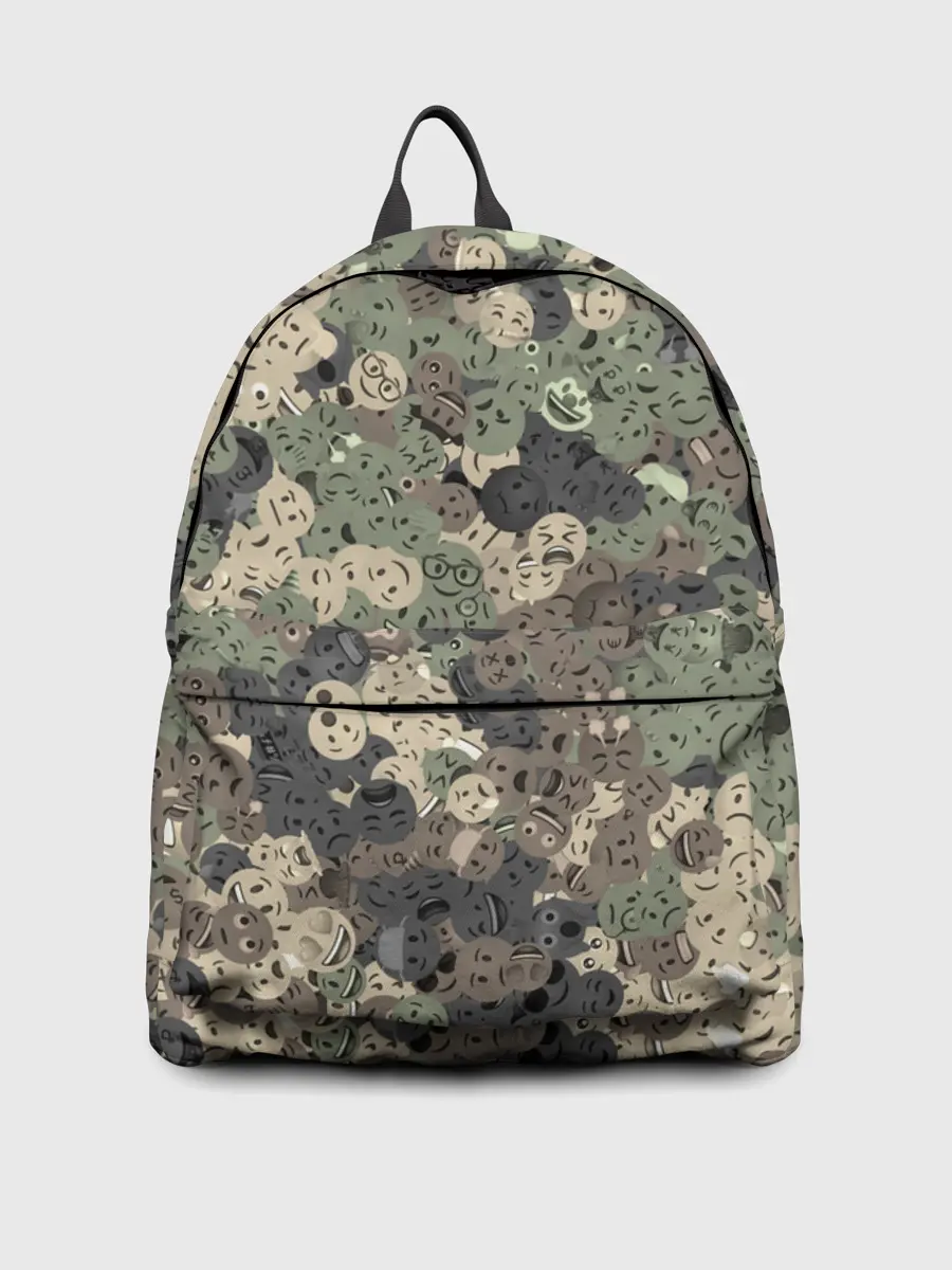 Рюкзак джинсовый / Эмодзи камуфляж