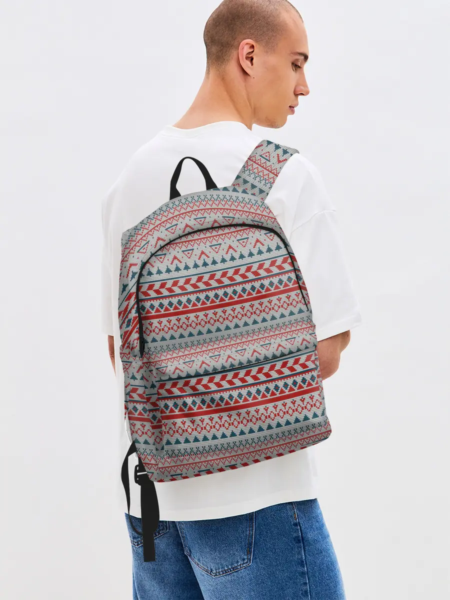 Рюкзак джинсовый / Скандинавский орнамент
