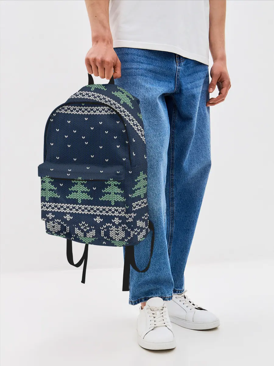 Рюкзак джинсовый / Зимняя ночь