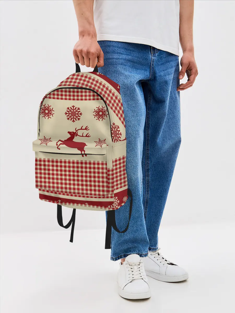 Рюкзак джинсовый / Олени