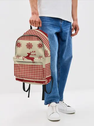 Рюкзак джинсовый / Олени