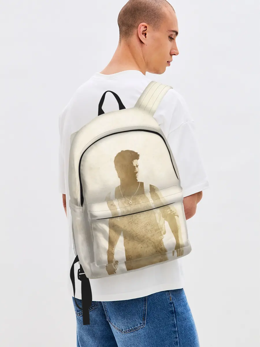 Рюкзак джинсовый / Силуэт Нейта Дрейка Uncharted