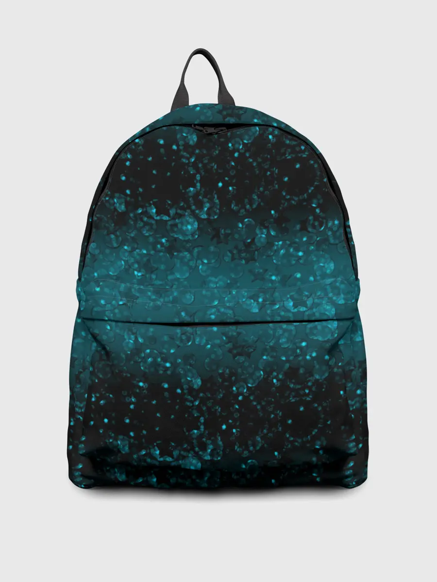 Рюкзак джинсовый / Черно-синие блестки