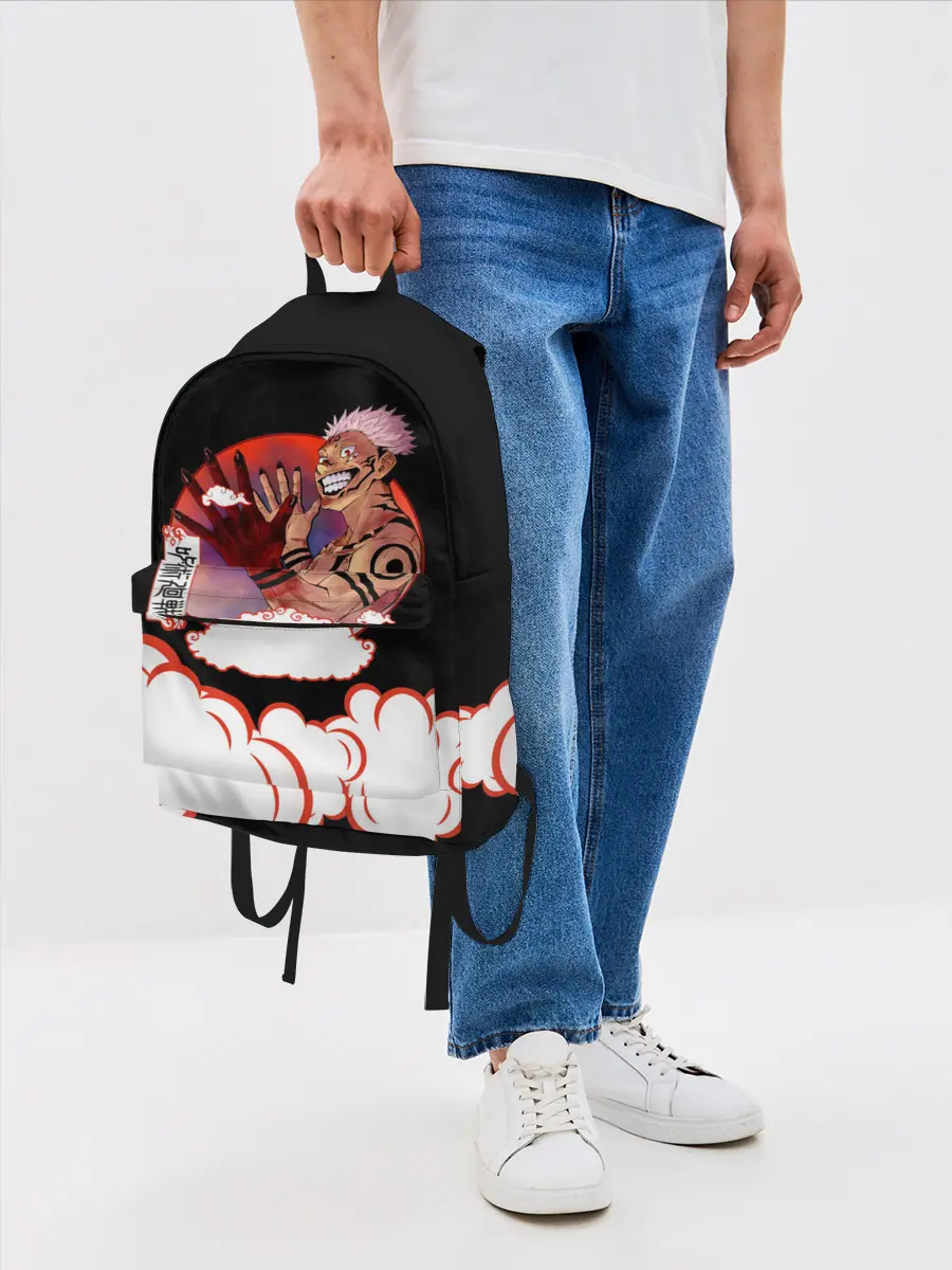 Рюкзак джинсовый / Рёмен Сукуна Магическая битва