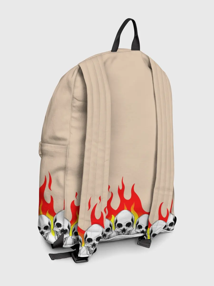 Рюкзак джинсовый / Черепа в Огне